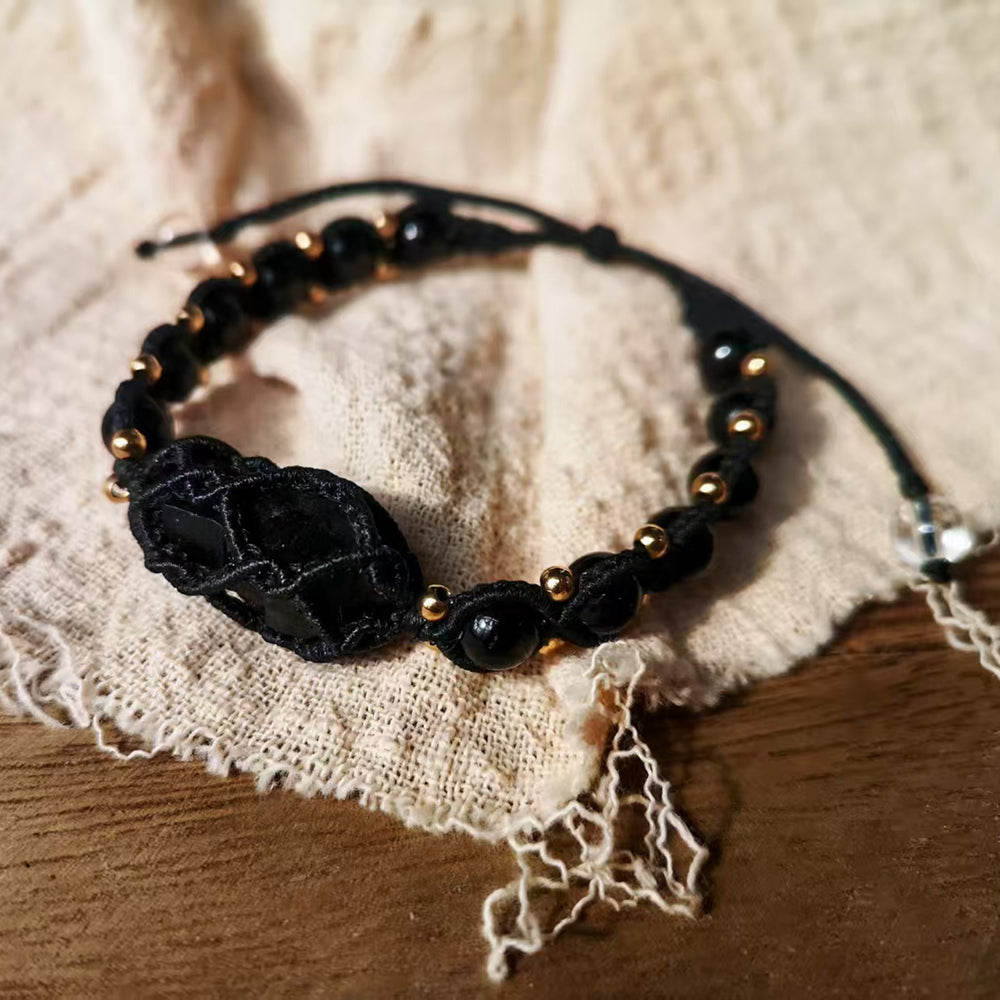 The Release Bracelet · Black Tourmaline Shield