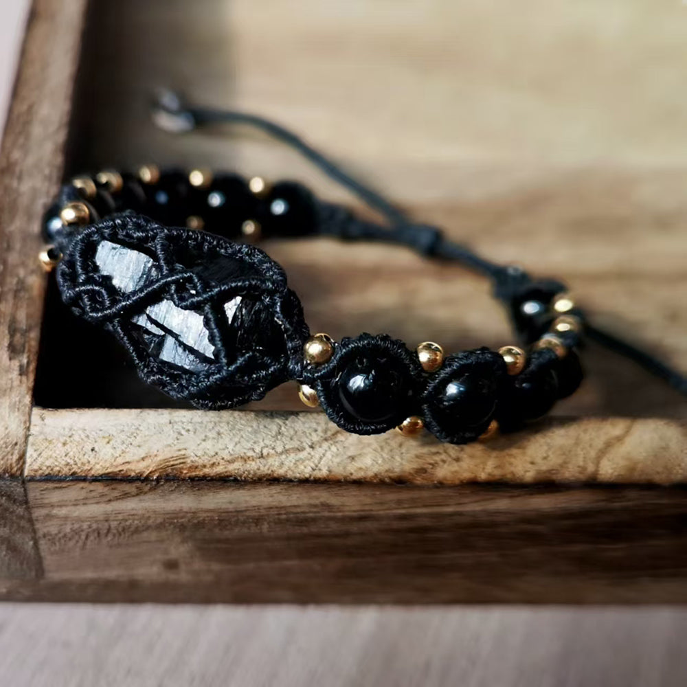 The Release Bracelet · Black Tourmaline Shield