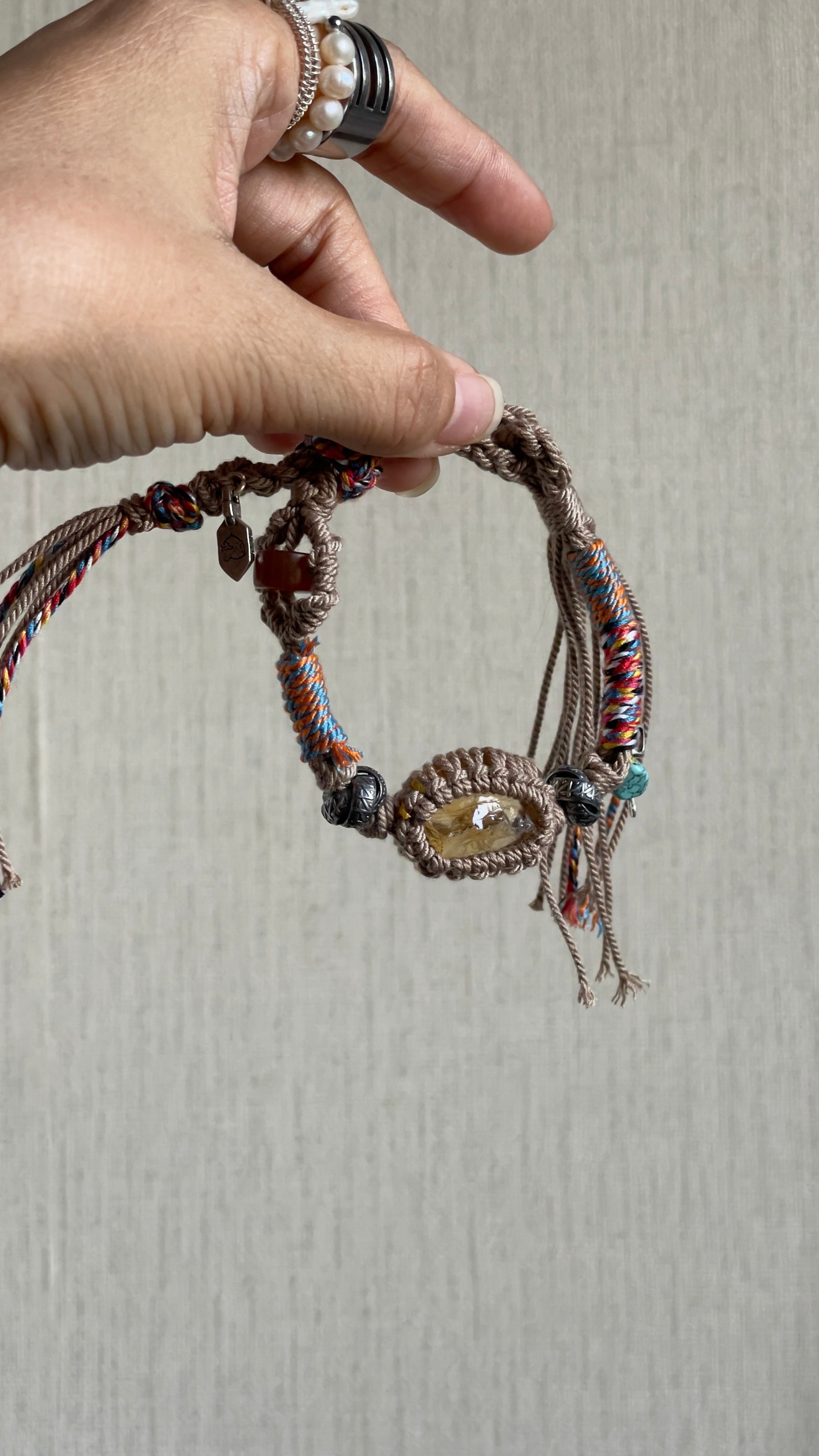 Citrine Prosperity Handwoven Bracelet