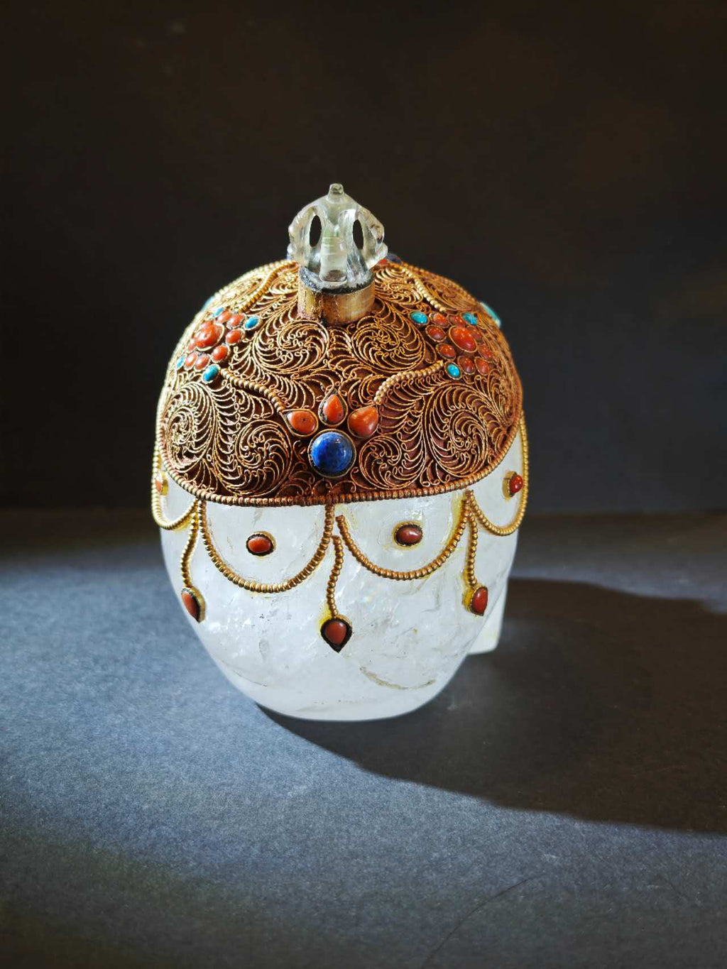 Himalayan Clear Quartz Skull of Impermanence