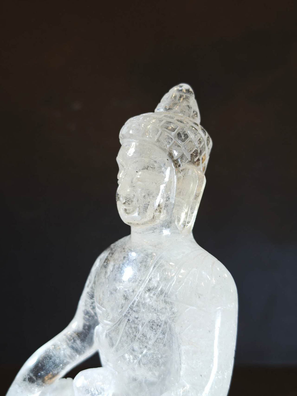 Himalayan Clear Quartz Medicine Buddha Statue