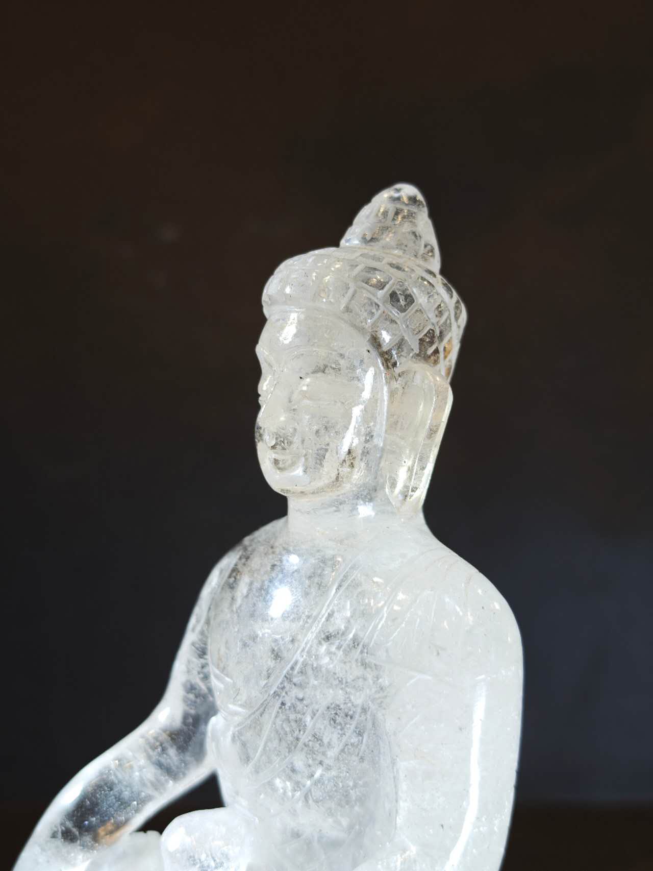 Himalayan Clear Quartz Medicine Buddha Statue