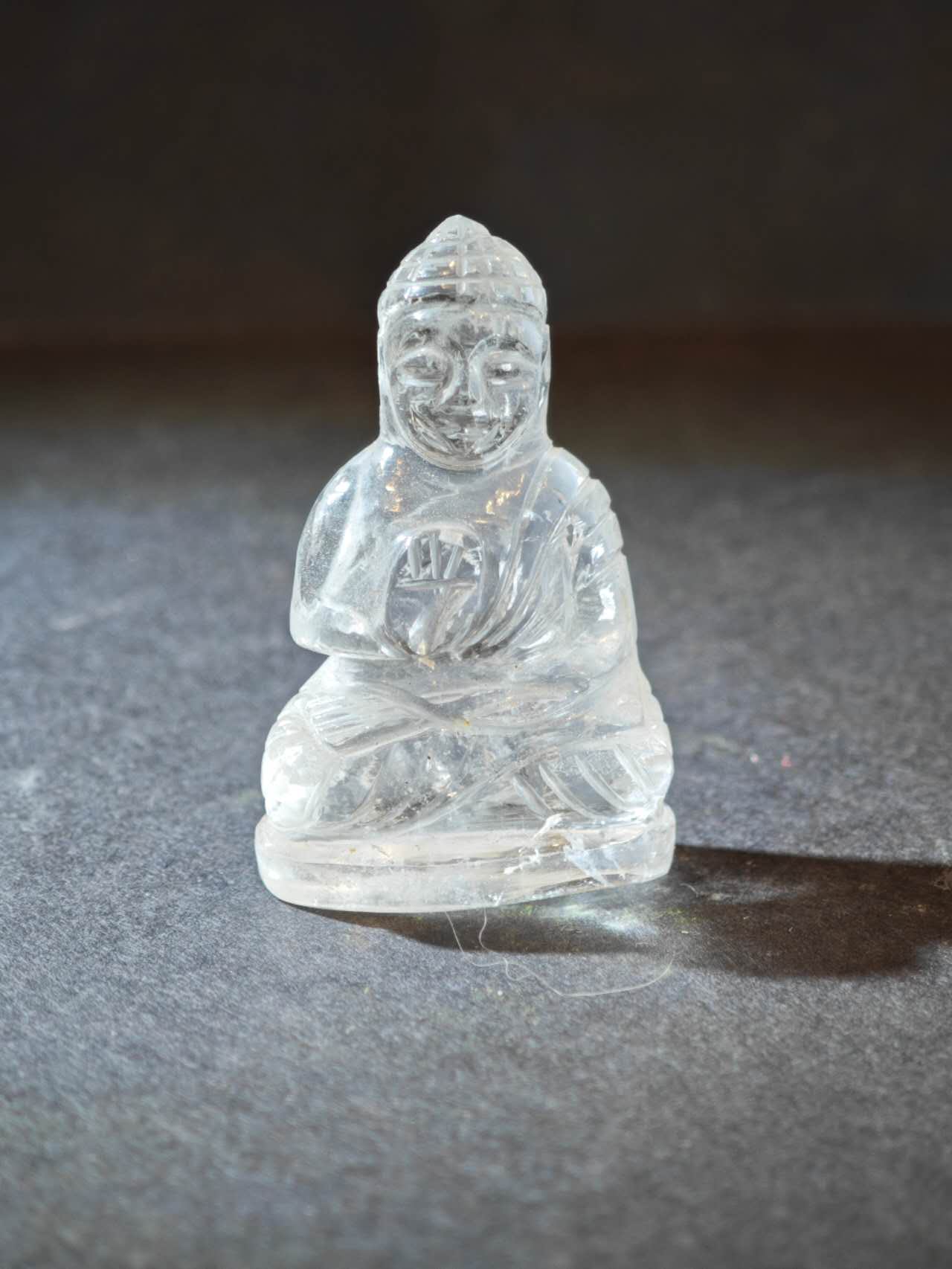 Himalayan Clear Quartz Medicine Buddha Figurine