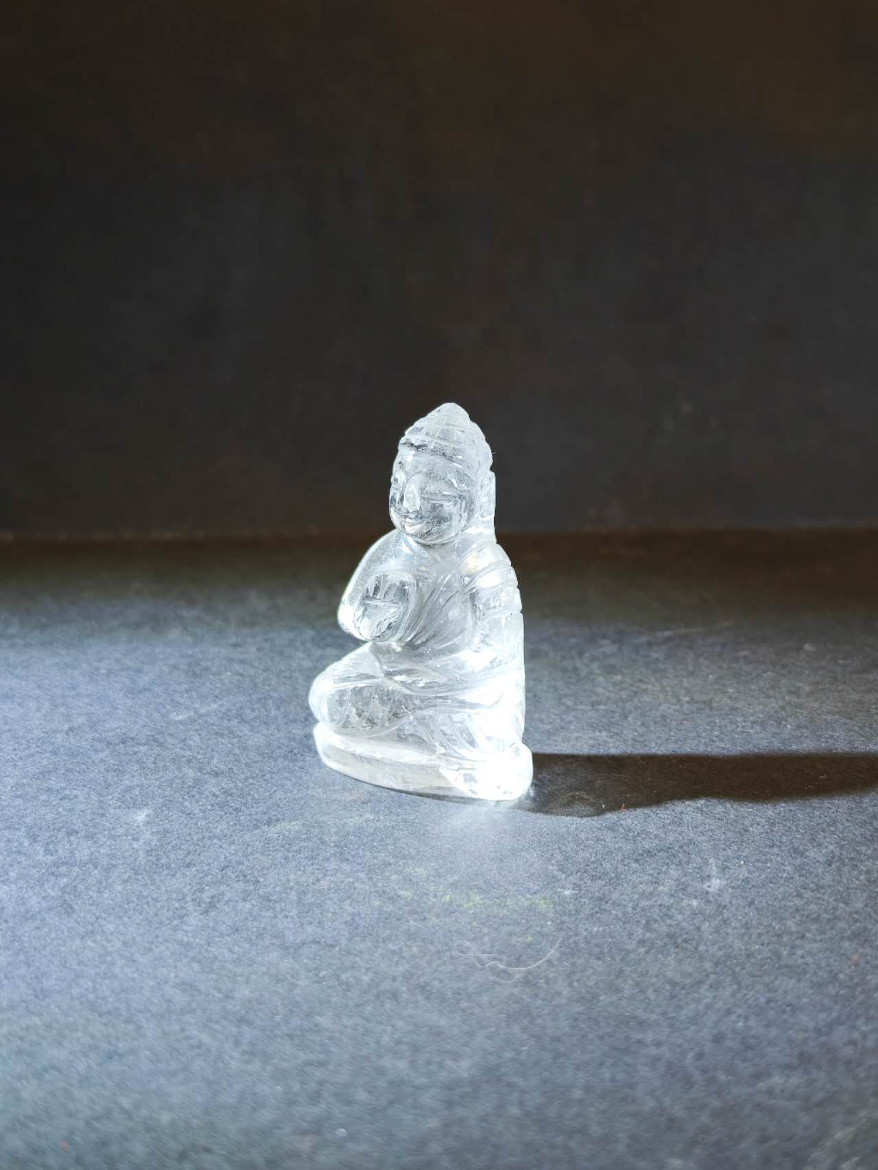 Himalayan Clear Quartz Medicine Buddha Figurine