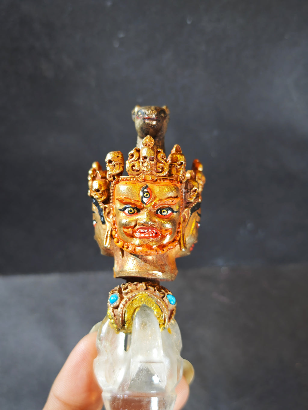Guardian Phurba Clear Quartz Ritual Dagger Ornament