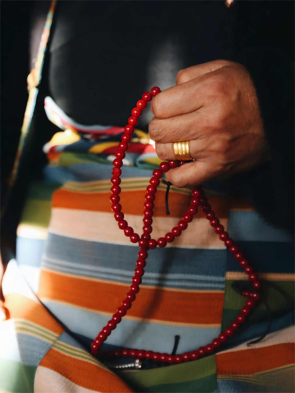 Sherpa Red Karma Mala Bracelet