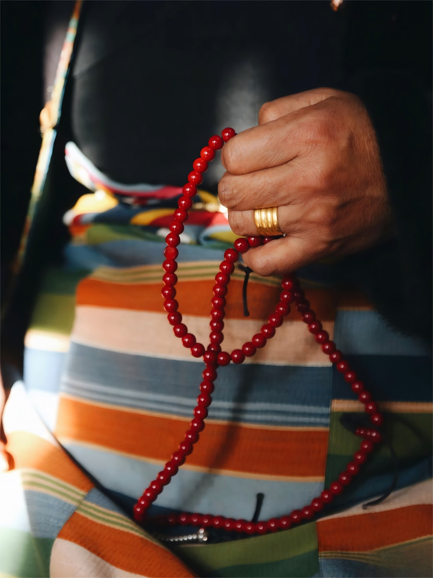 Sherpa Red Karma Mala Bracelet