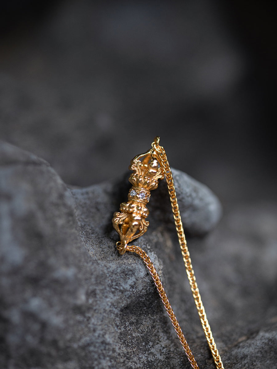 24K Gold-Plated Vajra Pendant Bracelet