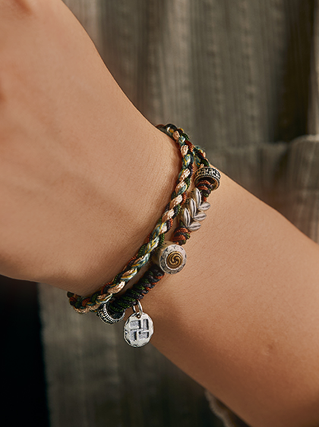 Handcrafted Sterling Silver Peace and Joy Wheat Ear Bracelet