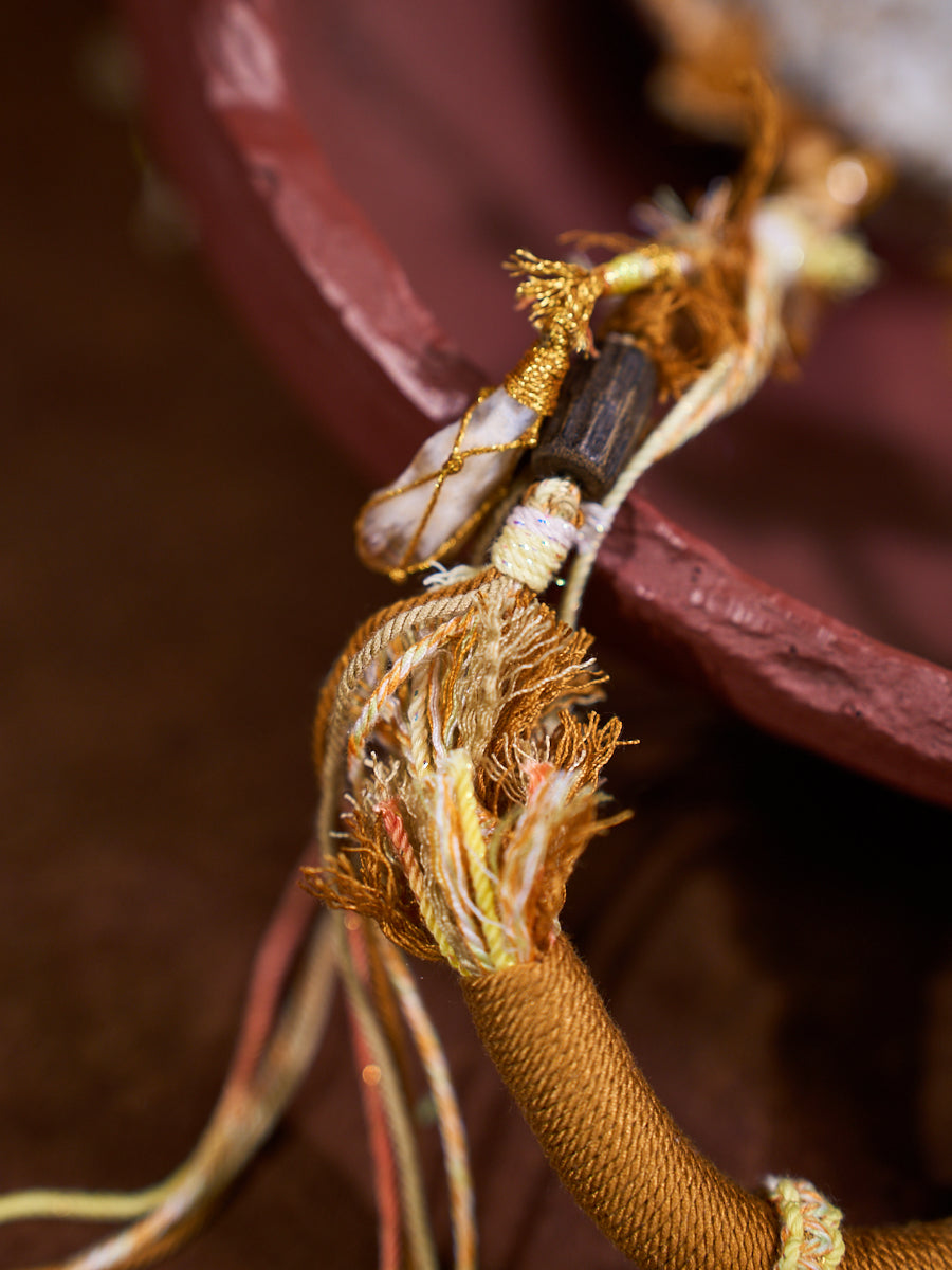 Wealth Energy · Golden Sun Citrine Tibetan Handwoven Talisman Necklace