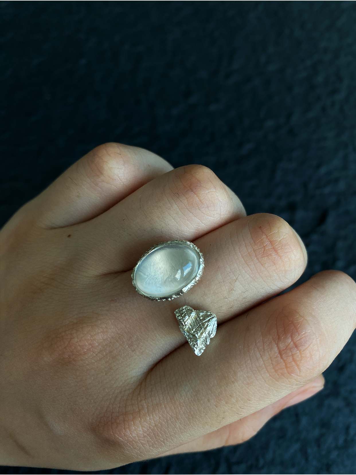 KAILASH ENERGY Chakra Awakening Ring Seven Chakra Gemstone Sterling Silver Adjustable