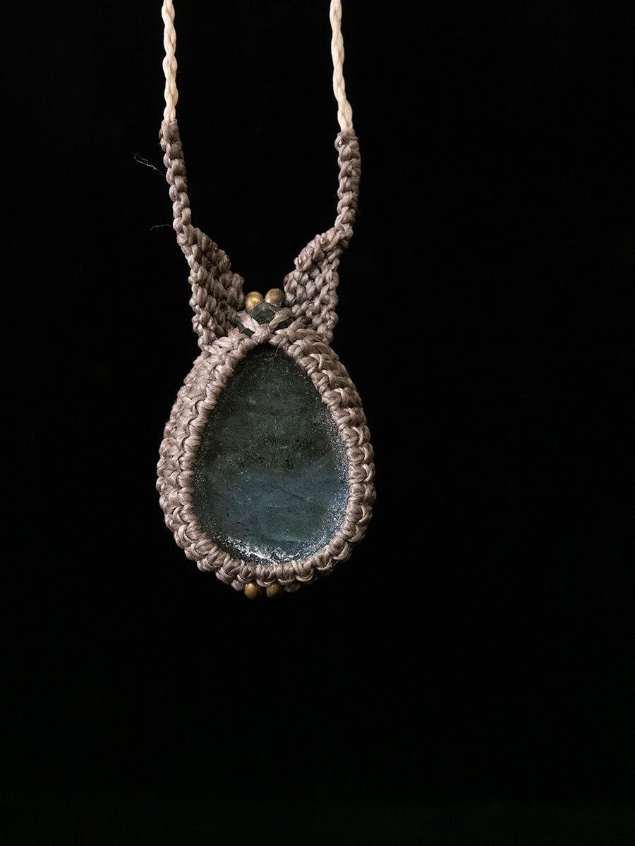 Echo of Peace Labradorite Wax Rope Necklace