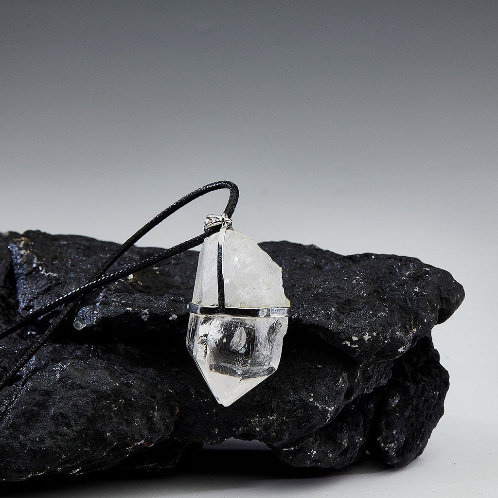 Healing Breath of Life Clear Quartz Sterling Silver Necklace