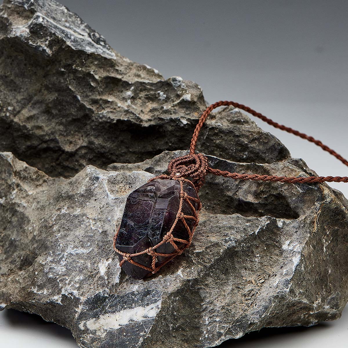 Spiritual Energy Super 7 Amethyst Necklace