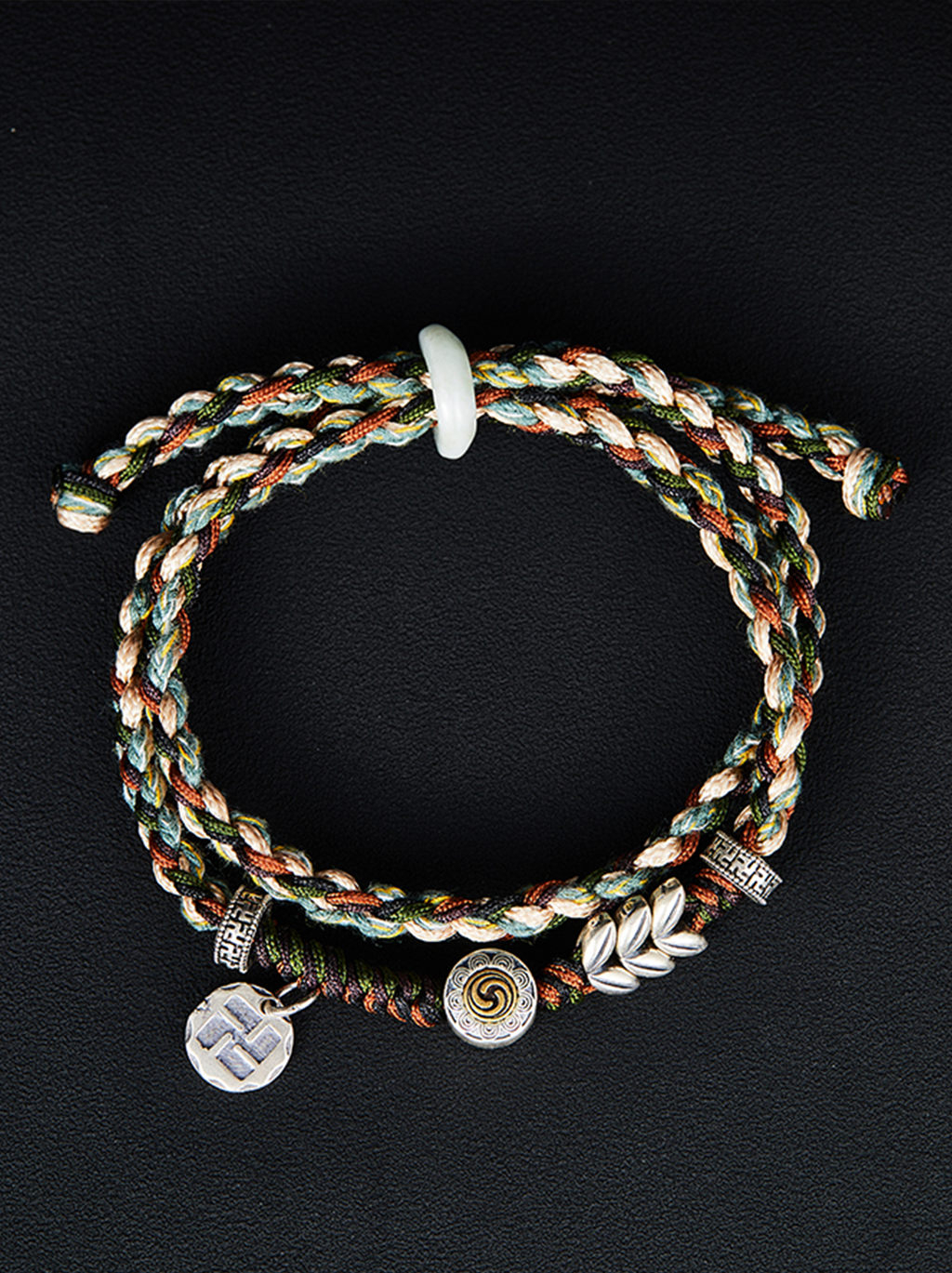 Handcrafted Sterling Silver Peace and Joy Wheat Ear Bracelet
