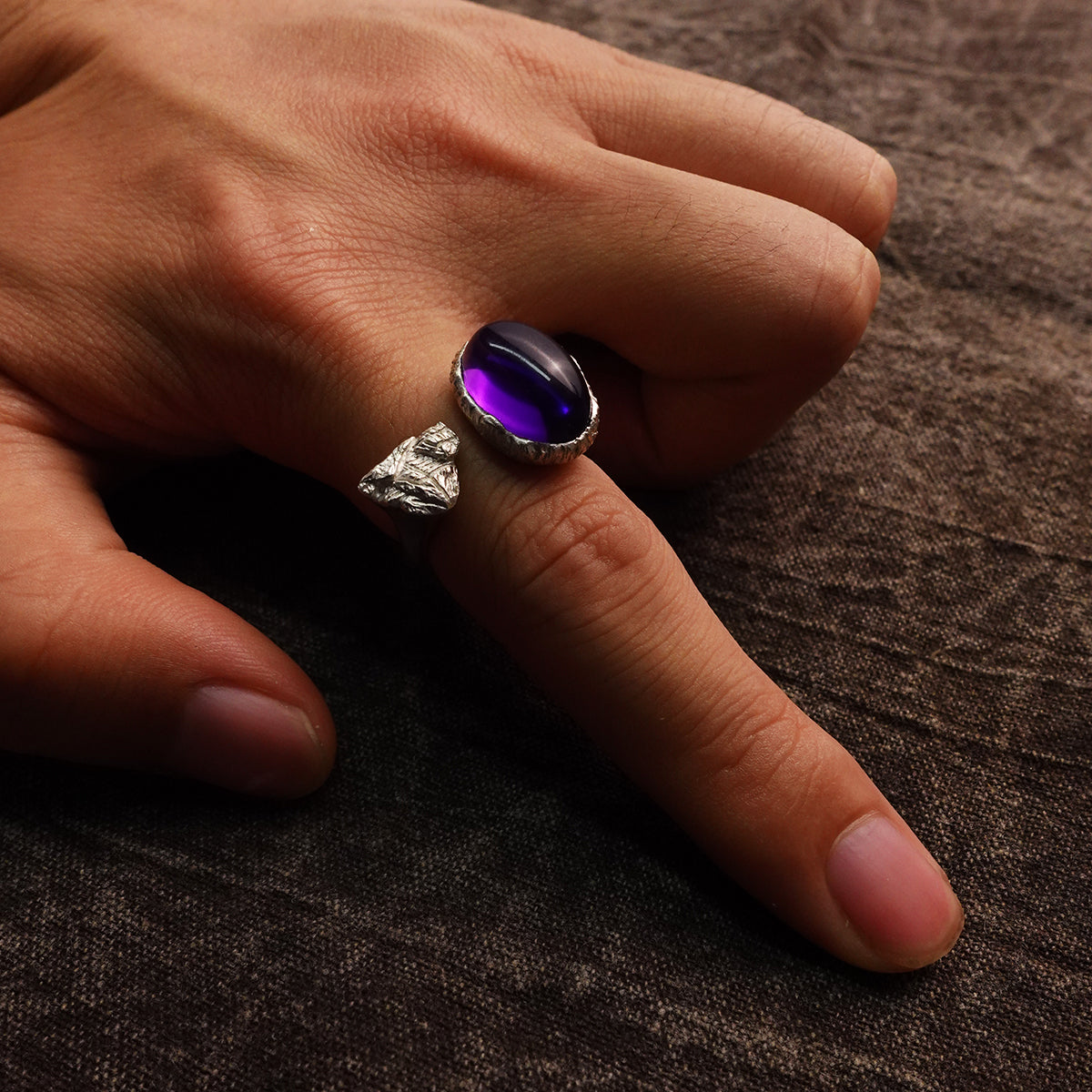 KAILASH ENERGY Chakra Awakening Ring Seven Chakra Gemstone Sterling Silver Adjustable