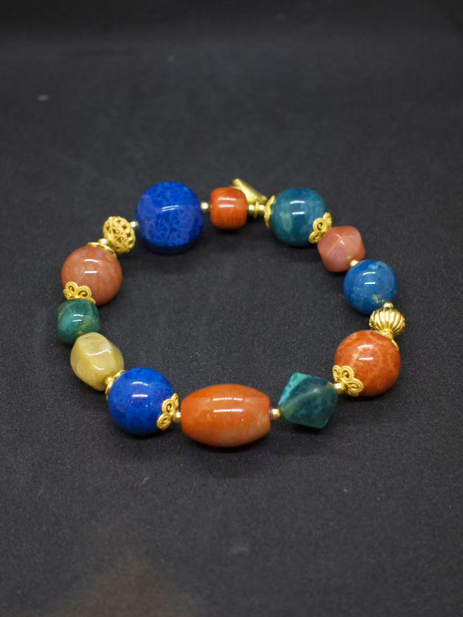 Agatized Coral Energy Healing Bracelet