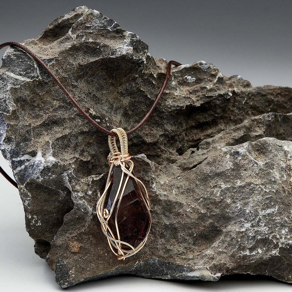 Spiritual Energy Super 7 Amethyst Gold Plated Necklace