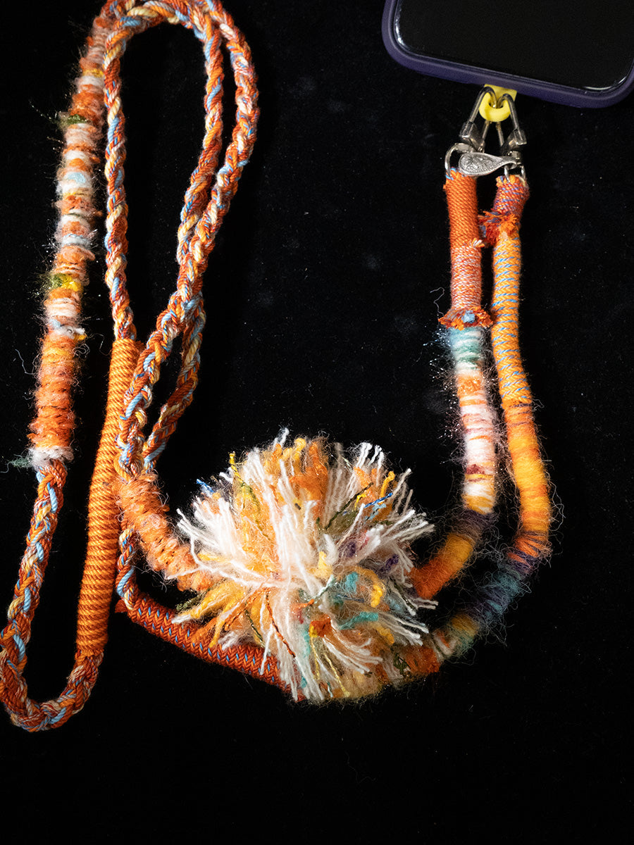 Good Luck Protective Phone Chain | Colorful Woven Cotton Charm