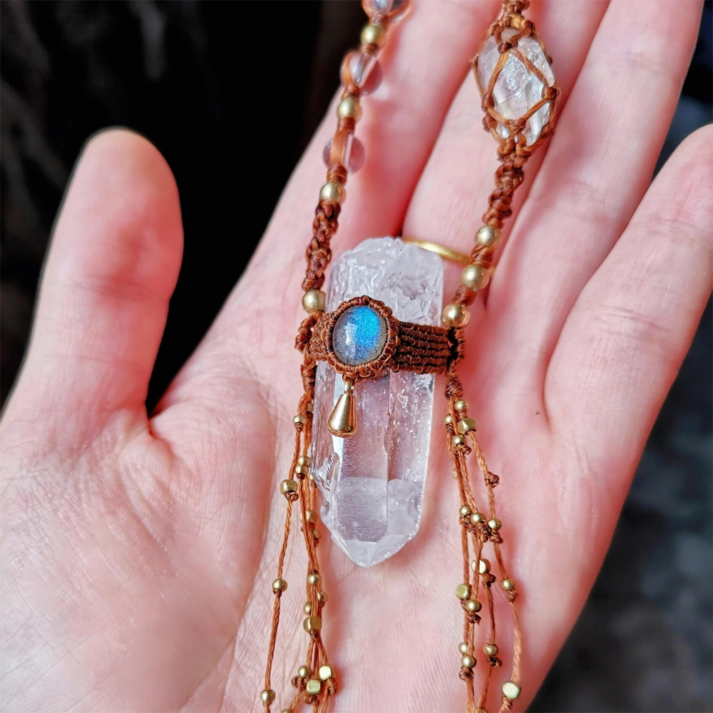 New Chapter · Moonstone & Clear Quartz Necklace