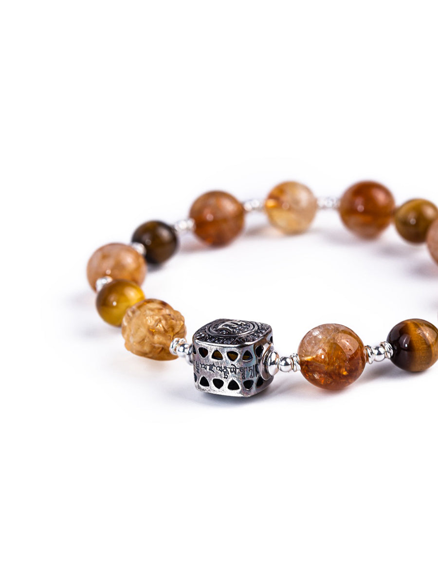 Yellow Jambhala Pixiu Multi-Gem Bracelet | Prosperity, Protection & Abundance Energy