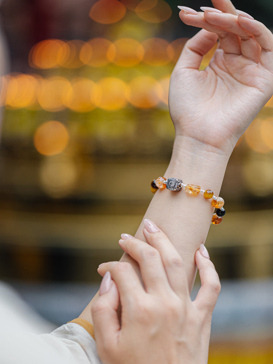 Yellow Jambhala Pixiu Multi-Gem Bracelet | Prosperity, Protection & Abundance Energy