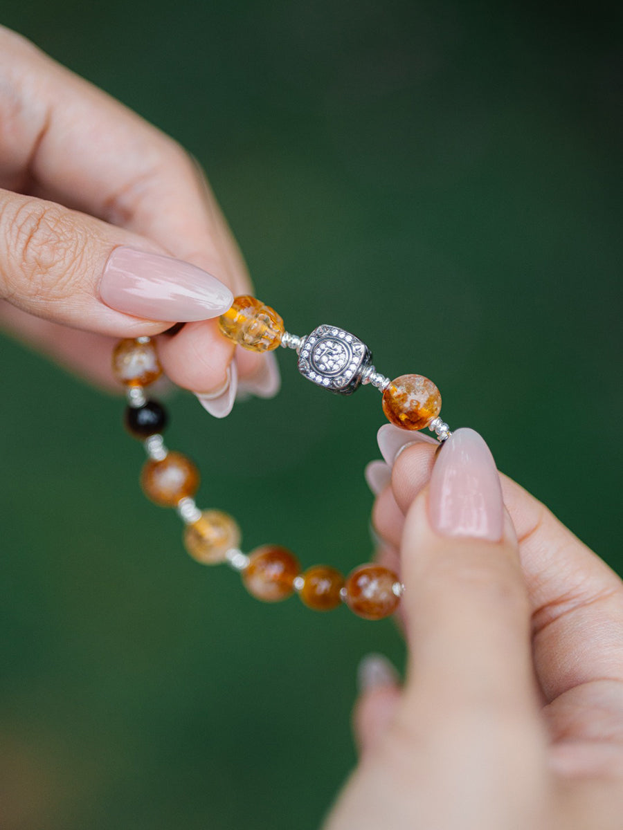 Yellow Jambhala Pixiu Multi-Gem Bracelet | Prosperity, Protection & Abundance Energy