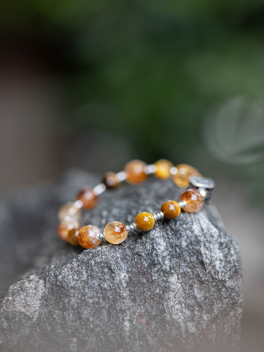 Yellow Jambhala Pixiu Multi-Gem Bracelet | Prosperity, Protection & Abundance Energy