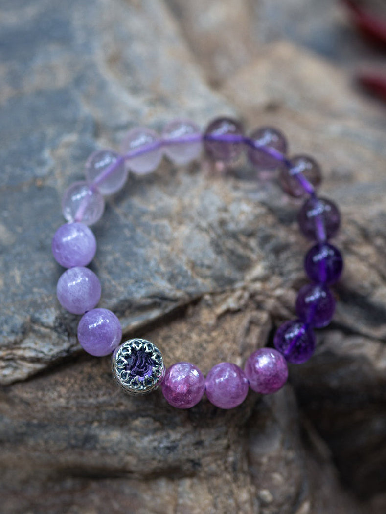 Nine-Purple Fire Mantra Multi-Gem Bracelet