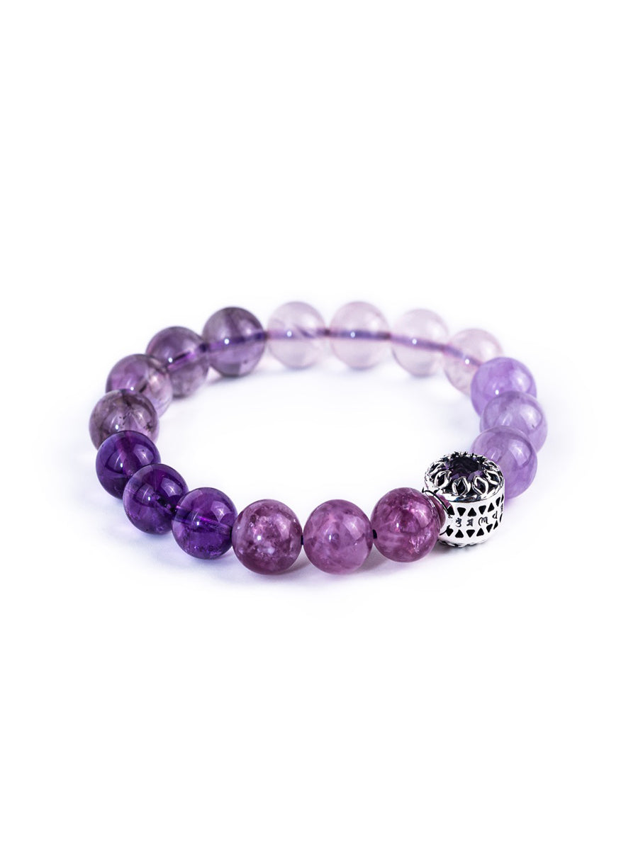 Nine-Purple Fire Mantra Multi-Gem Bracelet