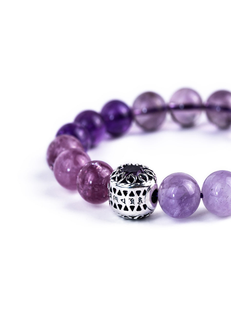 Nine-Purple Fire Mantra Multi-Gem Bracelet