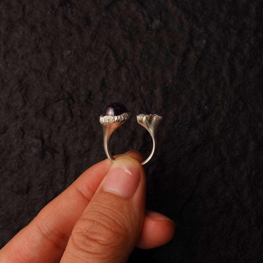 KAILASH ENERGY Chakra Awakening Ring Seven Chakra Gemstone Sterling Silver Adjustable