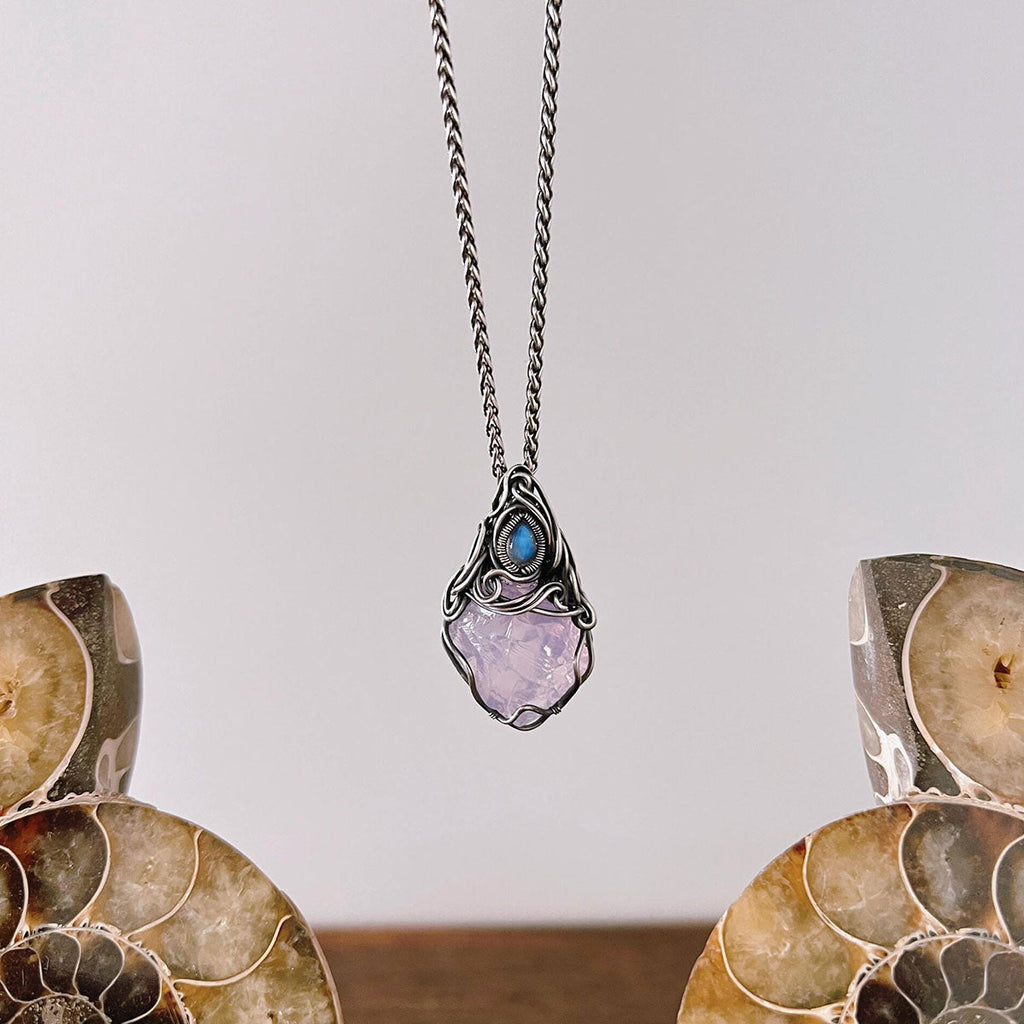 Peace Energy Amethyst Silver Necklace