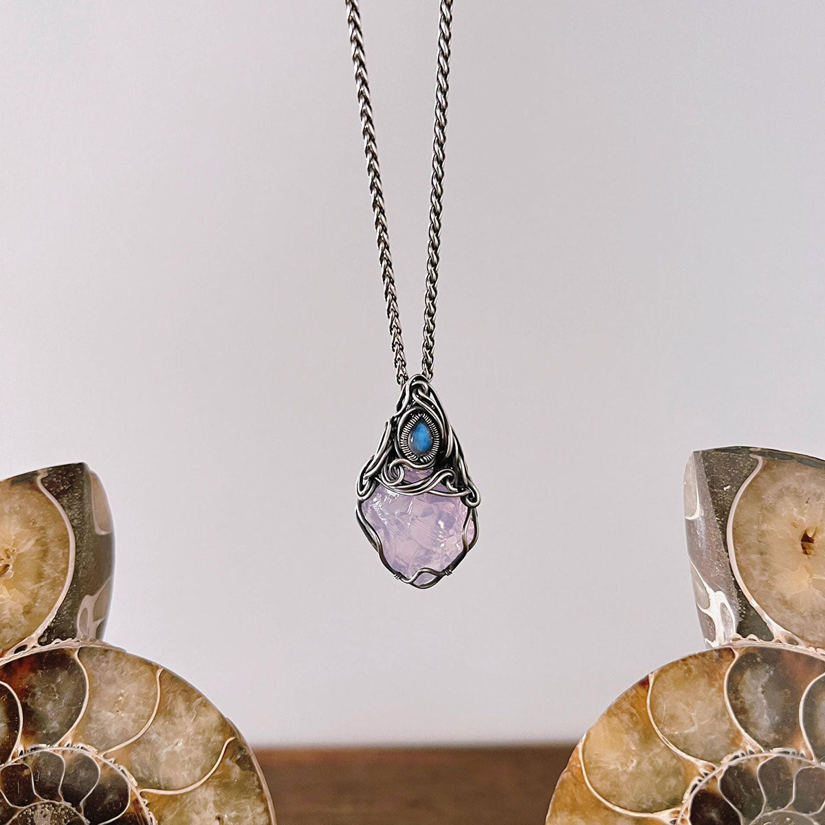 Peace Energy Amethyst Silver Necklace