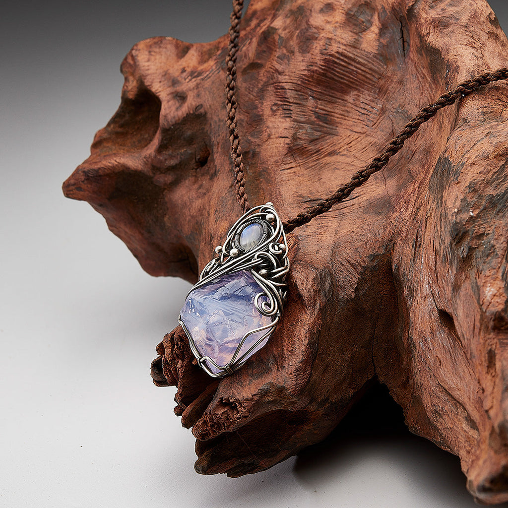 Peace Energy Amethyst Silver Necklace