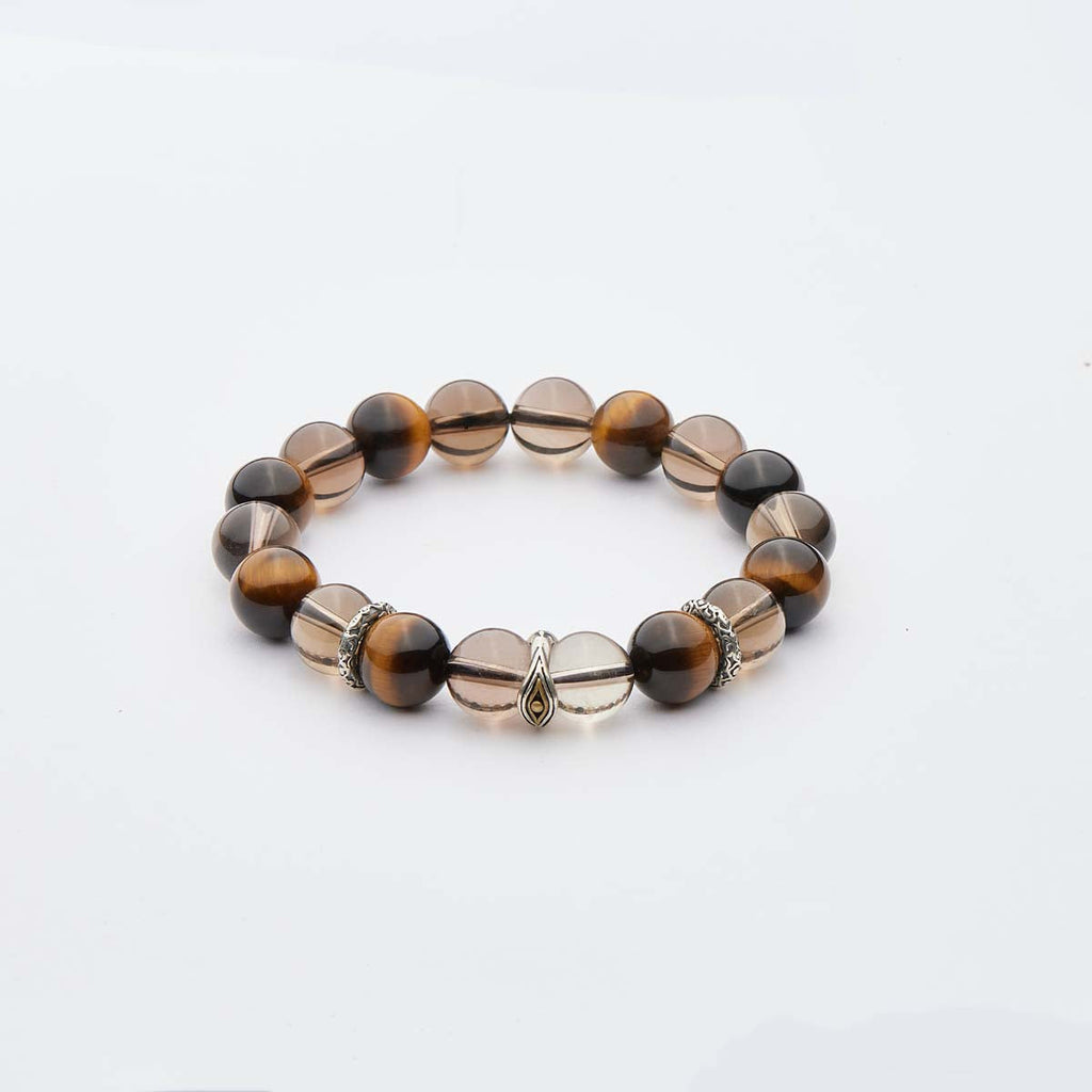 Guardian of Wealth Tiger's Eye Silver Bracelet