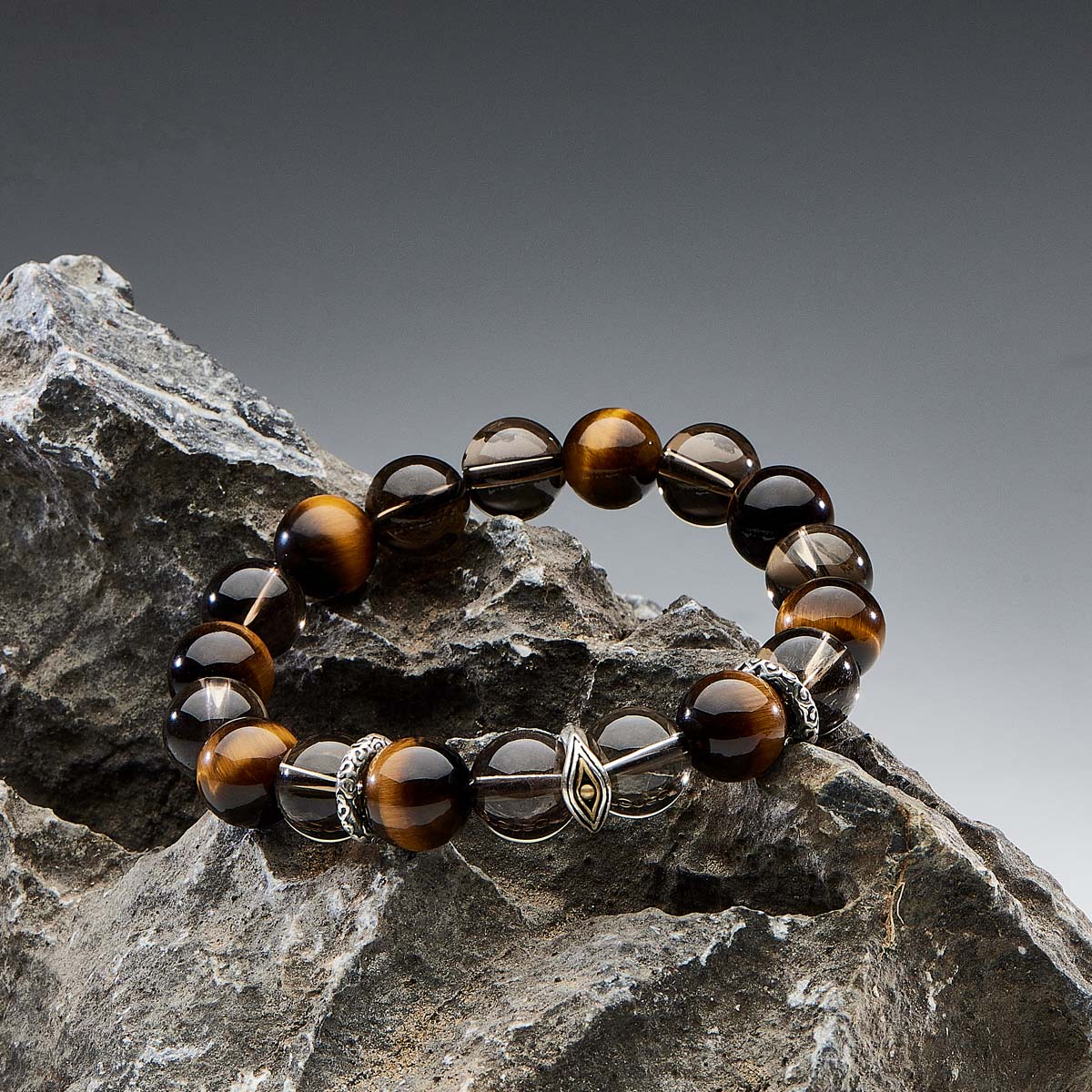 Guardian of Wealth Tiger's Eye Silver Bracelet