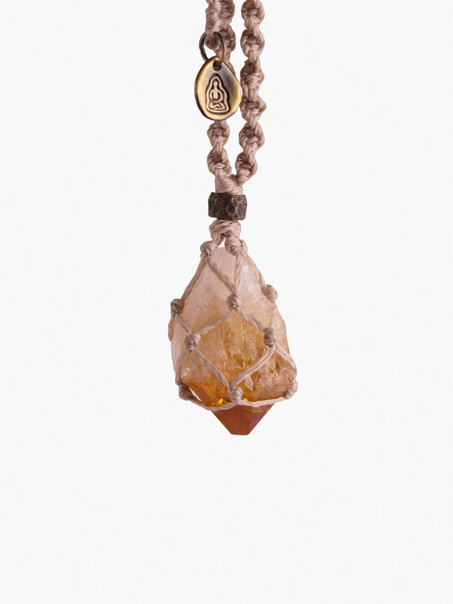 Golden Citrine Crystal Necklace