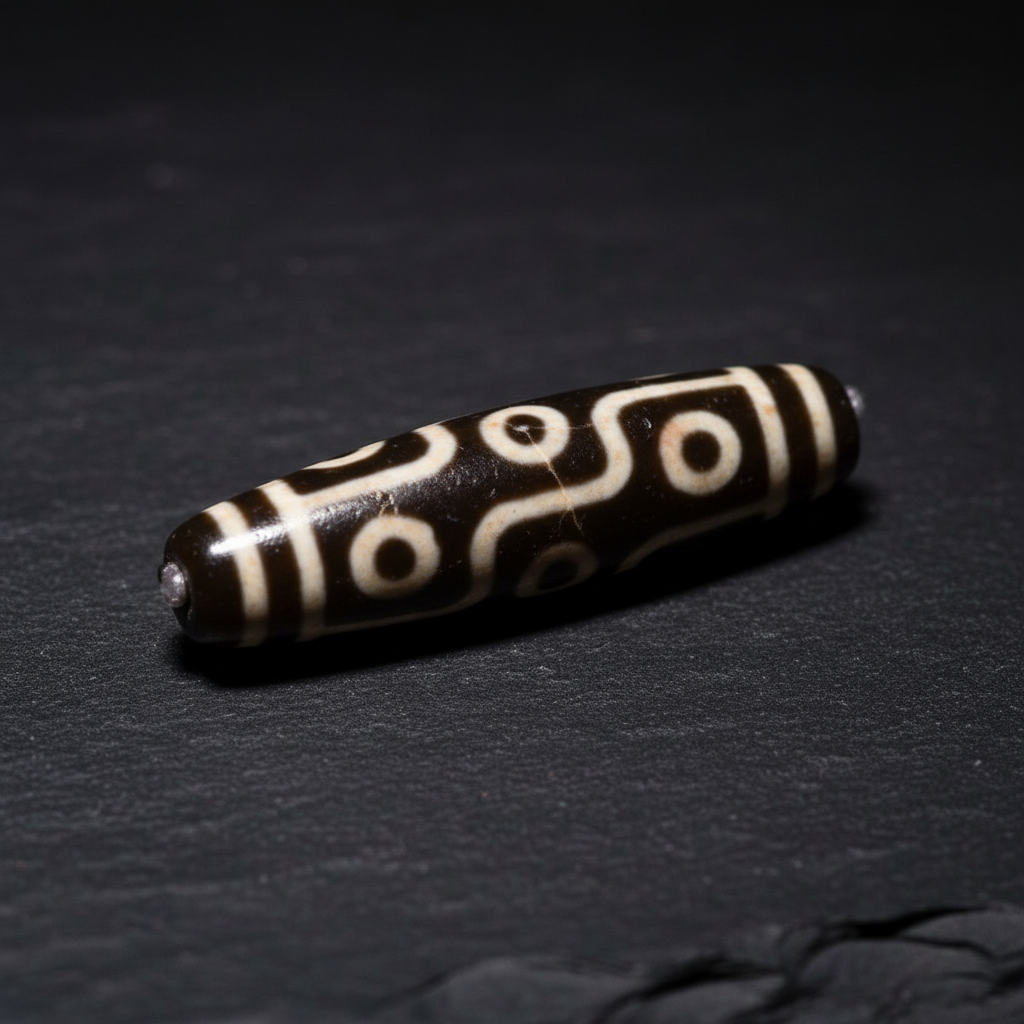 Nine-Eye Dzi Turquoise Guardian Tibetan Long Necklace