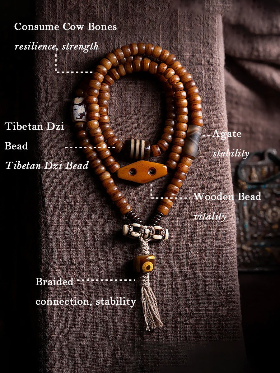 Kailash Energy Guardian Blessings Yak Bone Necklace