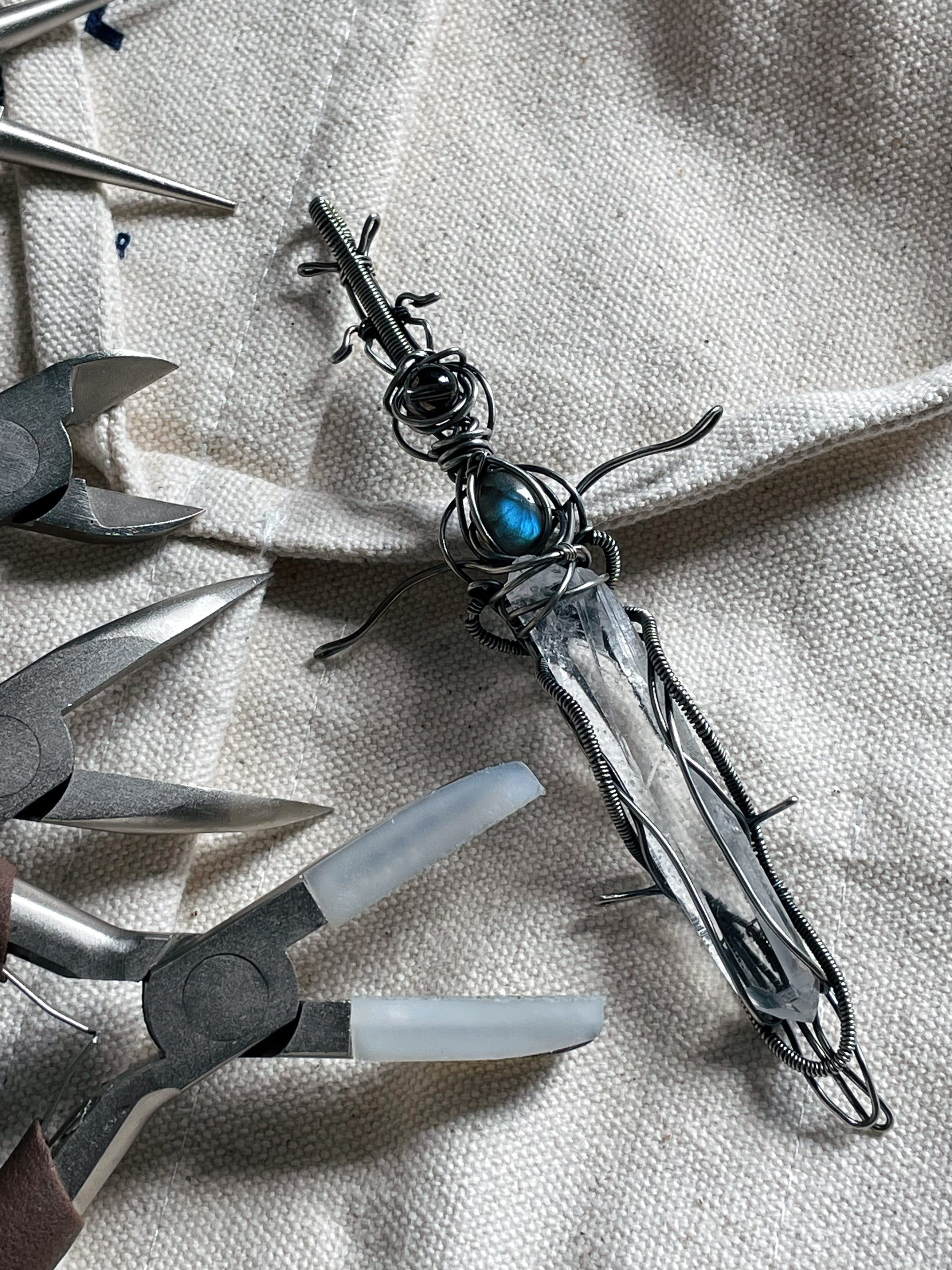 Guardian Blade of Light Clear Quartz Necklace