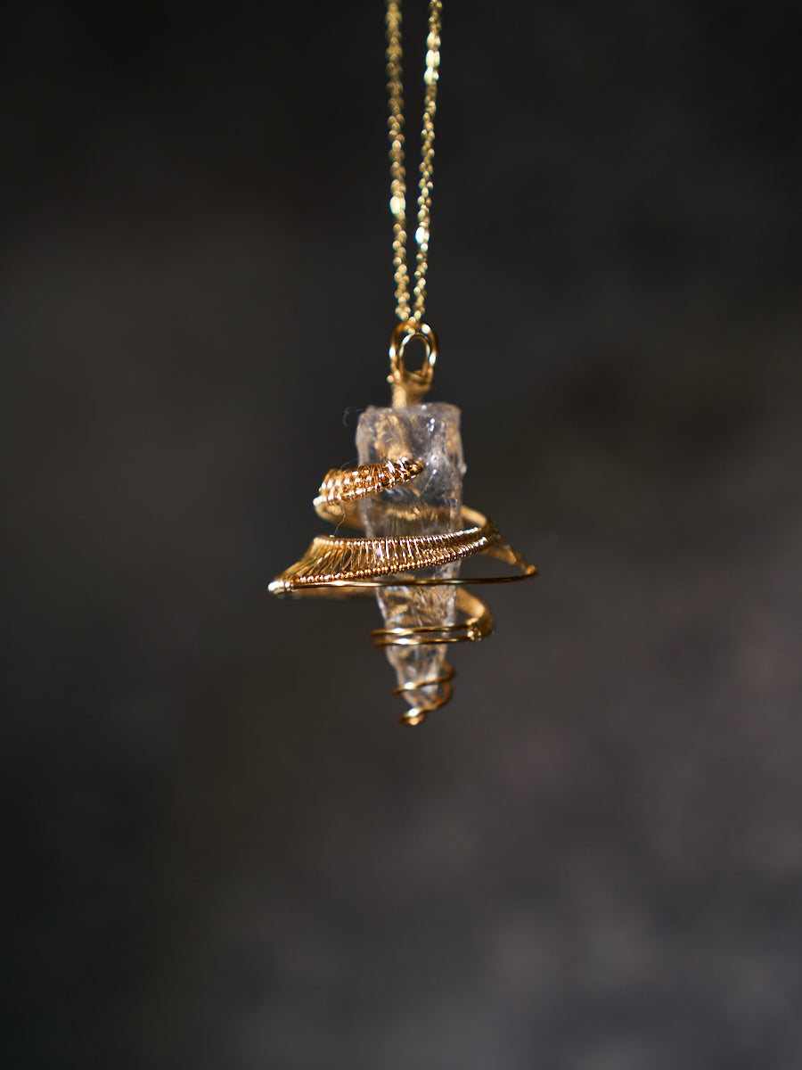 Crown of Stillness Clear Quartz Necklace