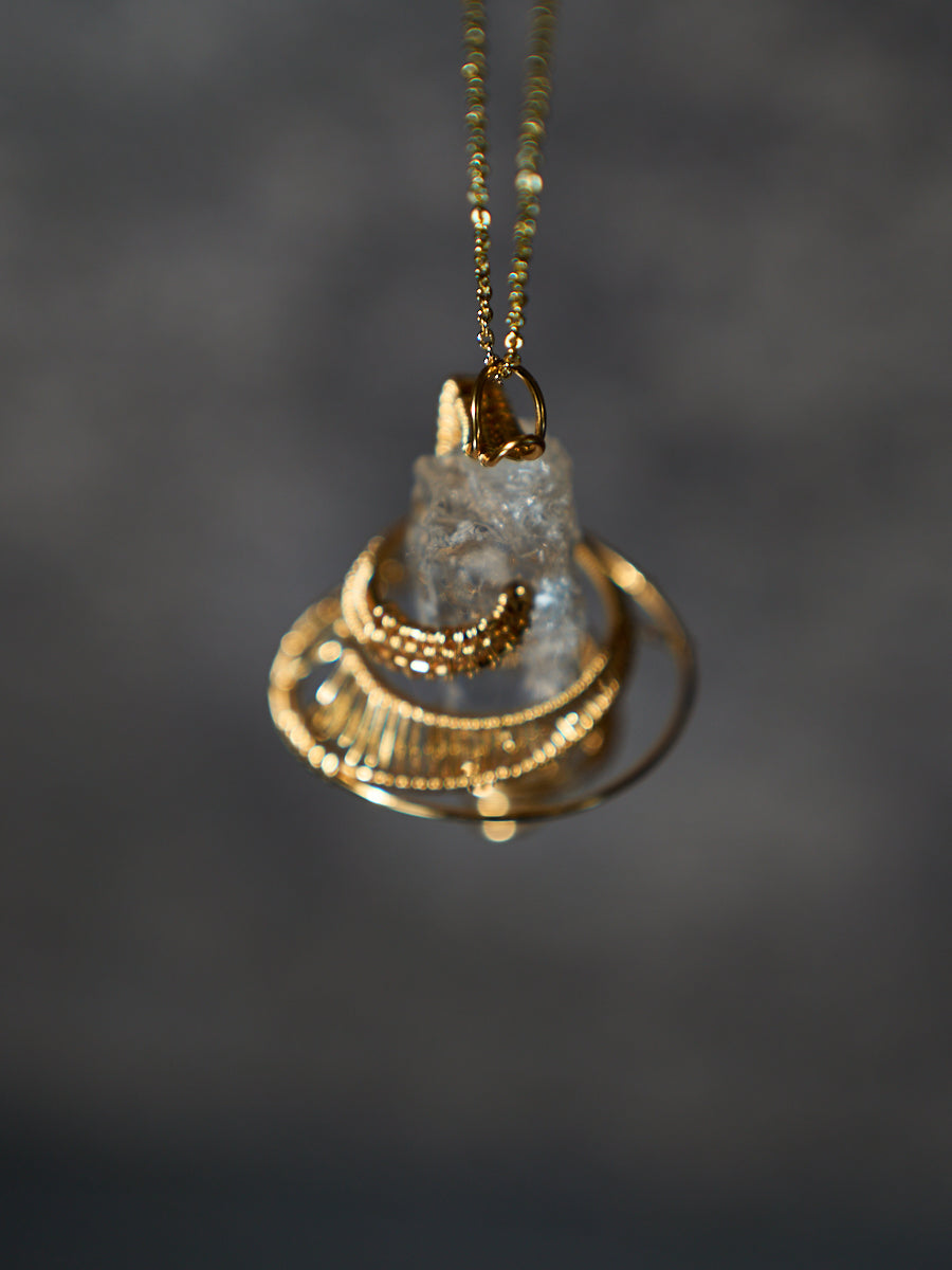 Crown of Stillness Clear Quartz Necklace