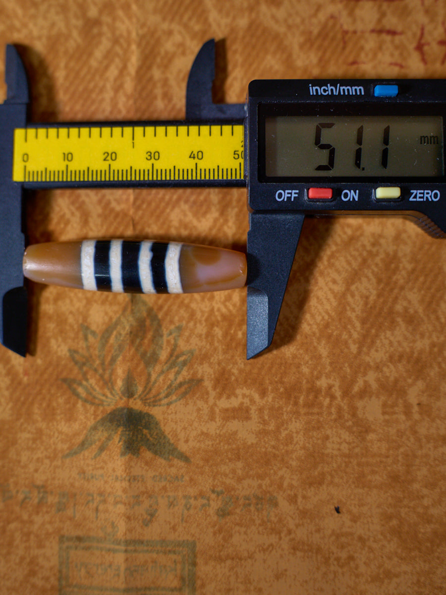 Eternal Heritage Etched Line Agate Dzi Bead