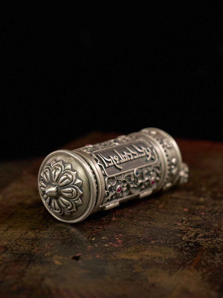 Protective Green Tara Silver Prayer Locket Necklace