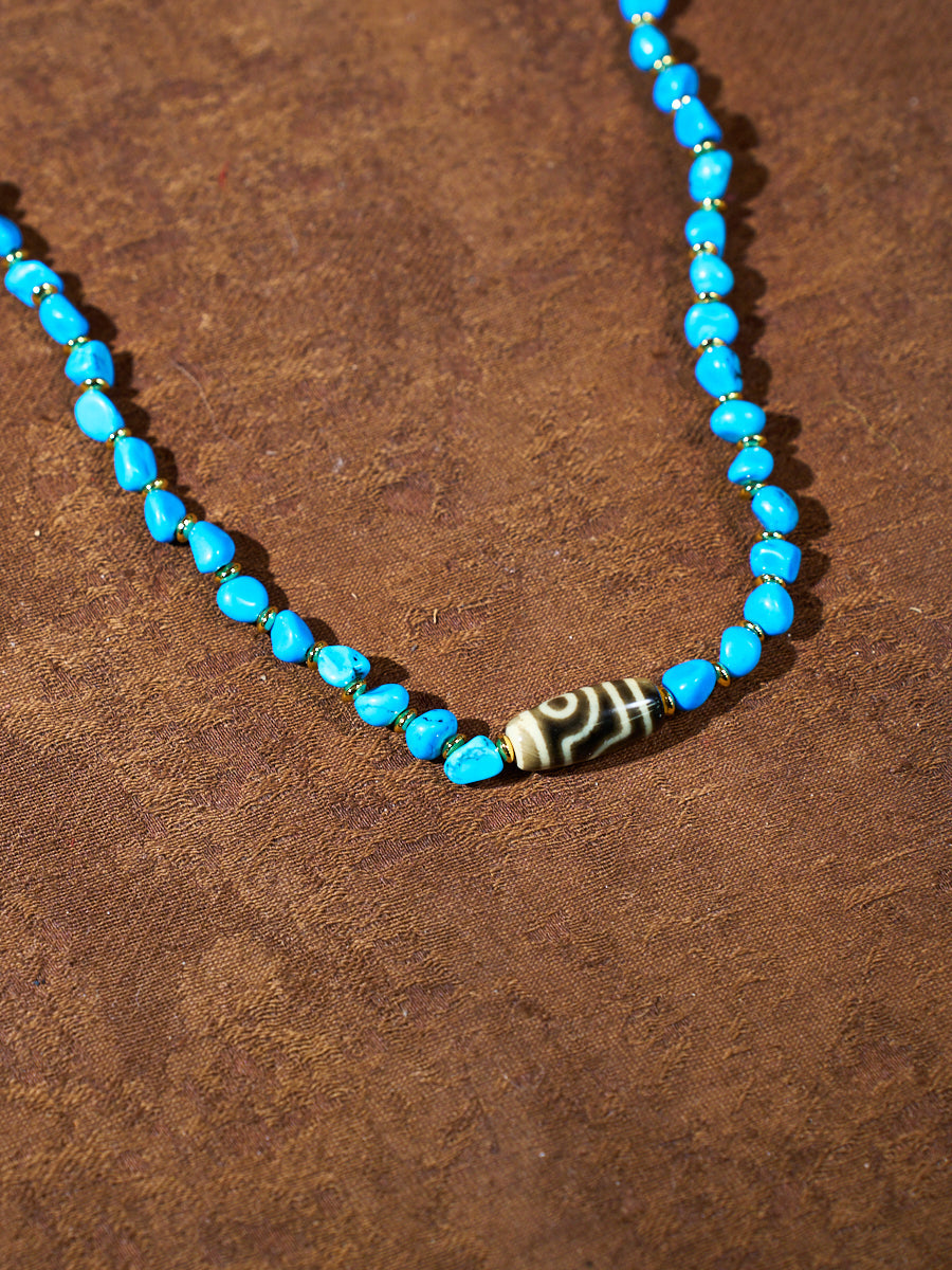 Twin Eye Destiny Thread · Two-Eyed Dzi Necklace