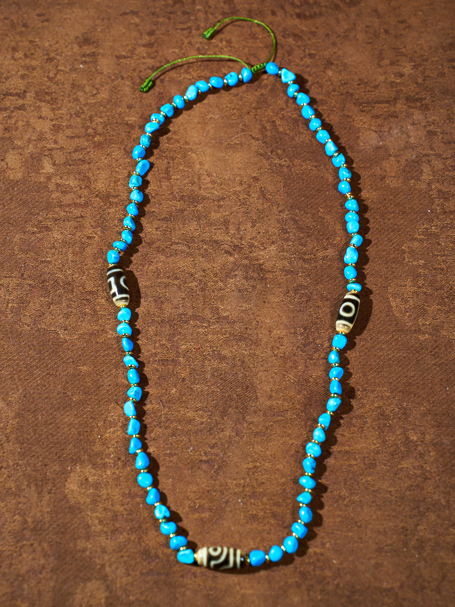 Twin Eye Destiny Thread · Two-Eyed Dzi Necklace