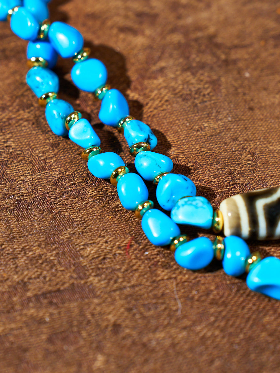 Twin Eye Destiny Thread · Two-Eyed Dzi Necklace