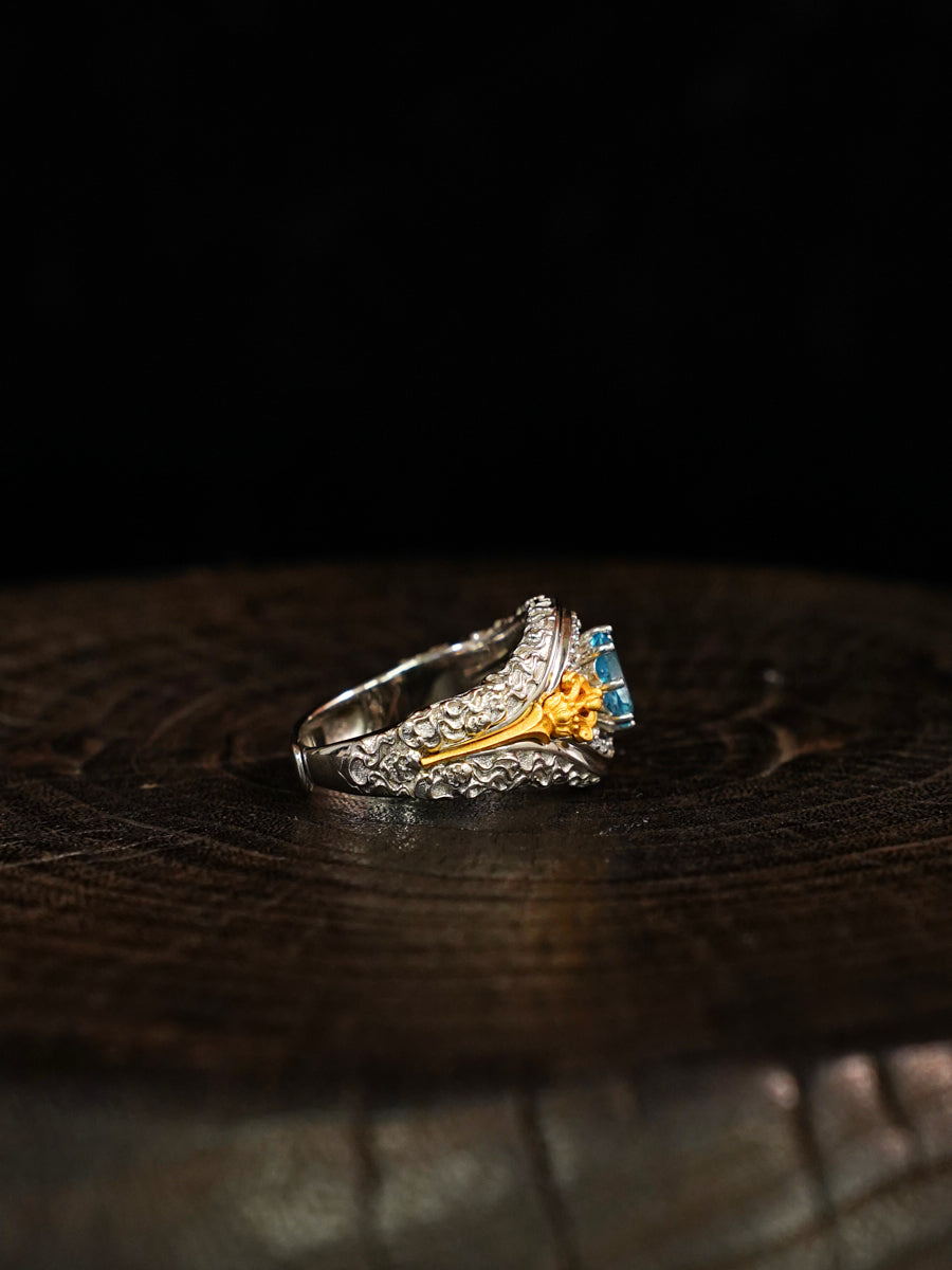 Celestial Balance Vajra Silver Ring