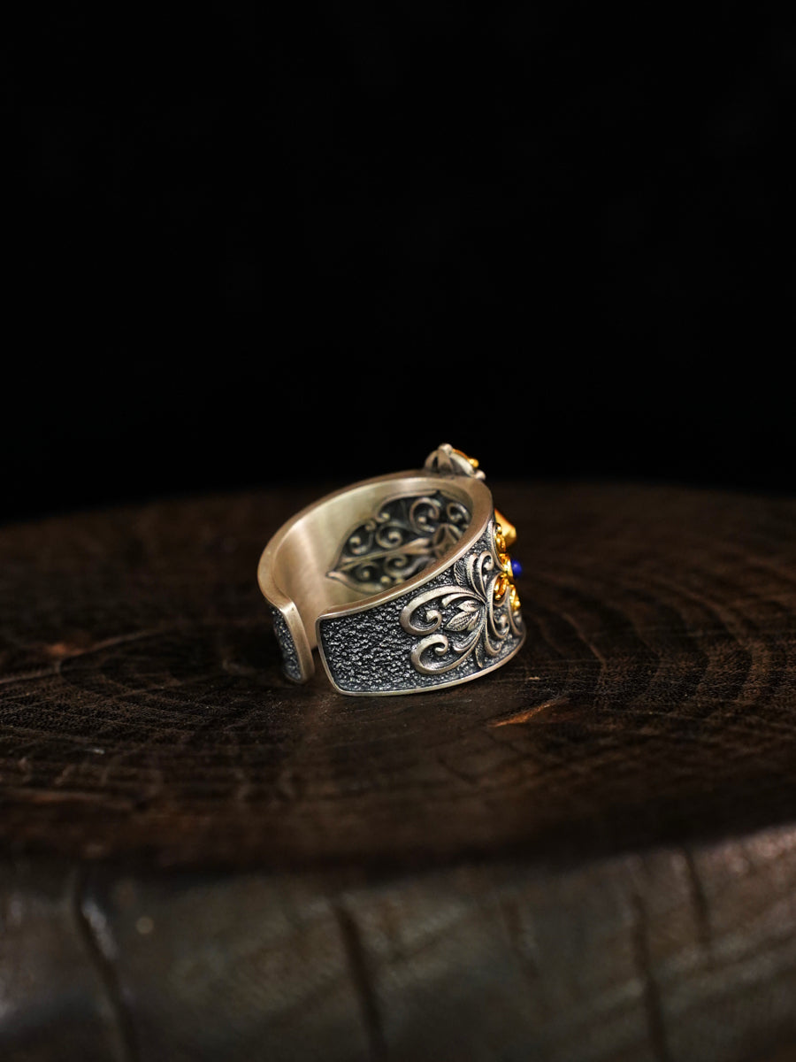Fortune Gemstone Silver Ring